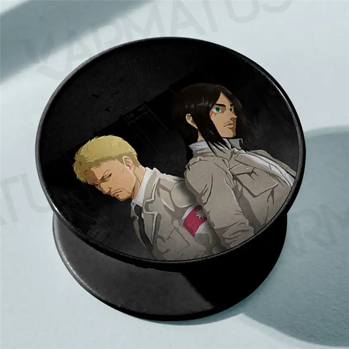 پایه نگهدارنده گوشی موبایل پاپ سوکت طرح انیمه Attack On Titan کد 3